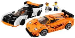LEGO LEGO SPEED CHAMPIONS 76918 MCLAREN SOLUS GT & MCLAREN F1 LM - Model za gradnjo s 581 elementi in 2 minifigurama, starost 9+