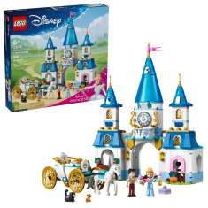 LEGO LEGO Disney Princess 43275: Cinderellina grad in kočija, 596 delov, 2 minifigurici, starost 6+ let