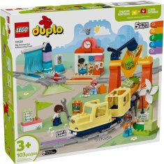 LEGO LEGO DUPLO 10428 Veliki interaktivni skupnosti vlak s 103 elementi in 4 minifiguricami, priporočeno od 3. leta dalje