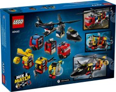 LEGO LEGO CITY 60462 Helikopter, Gasilski Avto in Podmornica - Set z 874 elementi za otroke od 7 let naprej