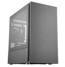 CoolerMaster ohišje Silencio S400 Kaljeno steklo, mATX, USB3.0, čitalnik kartic, črno