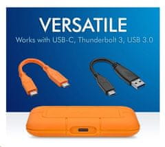 LaCie SSD zunanji robustni 2,5-palčni 2TB - USB 3.1 Gen 2 Type C, oranžna
