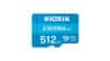 KIOXIA Kioxia LMEX2L512GG2 512GB MicroSDHC UHS-III, vodoodporen, zaščitni, 100MB/s branja, 50MB/s pisanja, modra barva