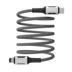 Havit Havit magnetski USB Type C-Lightning kabel, 1 m, črn, hitro polnjenje, 1 kos