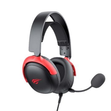 Havit Havit H2015F Gaming slušalke, žične, črno-rdeče, z boom mikrofonom, 2.2 m kabel, binauralne, idealne za igre
