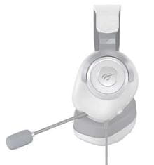 Havit Havit H2230BG Slušalke za igranje, žične, naglavne, USB Type-C, s mikrofon, siva/bela, 600 mAh, binauralna, 32 Ω