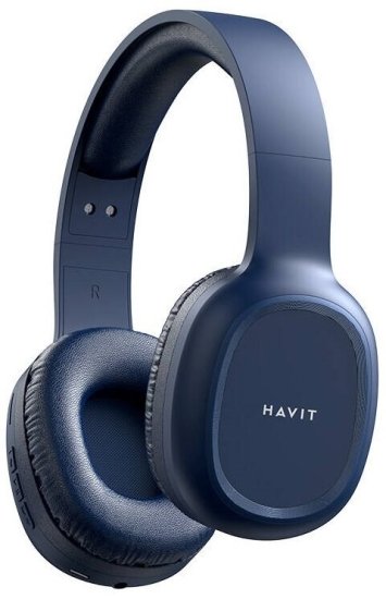 Havit Havit H2590BT Pro brezžične slušalke z modrim dizajnom, Bluetooth 5.1, mikrofonom in dolgotrajno baterijo