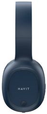 Havit Havit H2590BT Pro brezžične slušalke z modrim dizajnom, Bluetooth 5.1, mikrofonom in dolgotrajno baterijo
