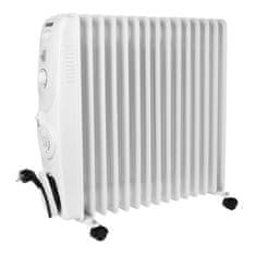 N'OVEEN Pametni olje grelnik NOVEEN OH150199, 2500W z 400W turbinastim ventilatorjem, 15 lamel, 3 nivoji moči, zaščita pred pregrevanjem