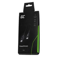 Green Cell USB C Kabel Green Cell KABGC30 1.2 m, USB 2.0, črn, združljiv z Samsung S20, Xiaomi Mi10, Huawei P30 Pro.