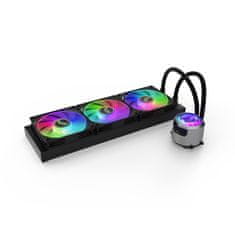 slomart Valkyrie Jarn 360 ARGB vodno hlajenje VK-AIOJR360B za procesorje, 3 ventilatorji, aluminijasta in bakrena konstrukcija