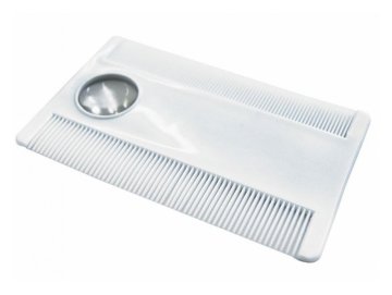 slomart Očesni glavnik za odstranjevanje ušes iz las, primeren za enostavno uporabo, brez nevarnih snovi, s povečavo in iz teknopolimera.