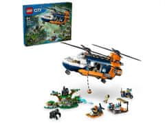 LEGO LEGO City 60437 Helikopter raziskovalcev džungle z osnovnim taborom, starost 8+, kompleti in navodila vključeni