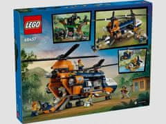 LEGO LEGO City 60437 Helikopter raziskovalcev džungle z osnovnim taborom, starost 8+, kompleti in navodila vključeni
