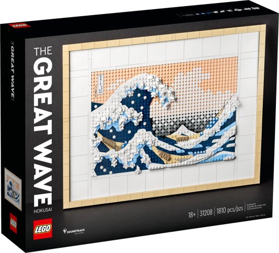 LEGO LEGO ART 31208 Hokusai: Veliki val v Kanagawi – umetniški komplet za odrasle, 18+, 520 mm x 390 mm