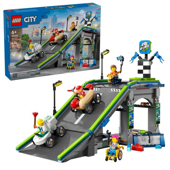LEGO LEGO CITY 60460 No Limits: Avto z rampo in težko vozilo, 436 delov, priporočen starost: 6+, 4 minifigurice