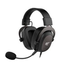 Havit Havit H2002d Črne Gaming Slušalke z Mikrofonom, Priklop 3,5 mm, Obodni Dizajn, Odstranljiv Kabel, 20-20000 Hz