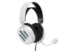 Havit Slušalke Havit H2038U za igranje (bela/črna) - USB, mikrofon z boom, visoka občutljivost, 20-20000 Hz, udobne za nošenje