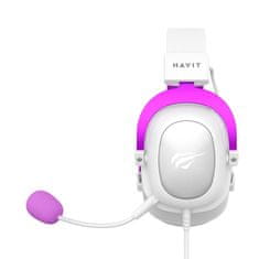 Havit Havit H2002d Pinkani Gaming Slušalke z Mikrofon, 1m Kabel, Binarna, Odstranljiv Kabel, 3.5 mm Priključek