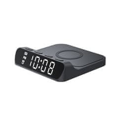 slomart Induktivni polnilec Havit W3031 z urejenjem časa, 15 W, USB Type-C, primeren za pametne telefone in ure, črna barva.
