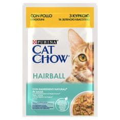 slomart PURINA Cat Chow Mokra Hrana za Mačke s Piščancem in Zeleno Fižolom - Kontrola Dlake, 85g