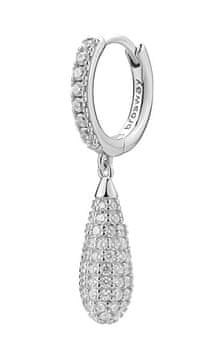 Brosway Elegantni neskončno beli bleščeči uhani z enim obročem FIW124