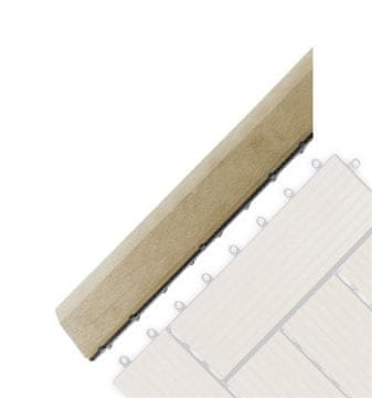 G21 Prehodni trak Cumaru za WPC ploščice, 38,5 x 7,5 cm vogal (levo)