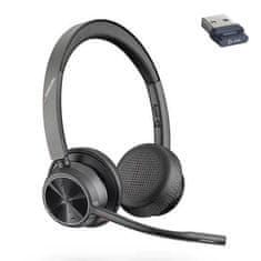 Poly Brezžične Bluetooth slušalke z mikrofonom Plantronics Voyager 4320 MS UC črne (218475-02) 77Y98AA