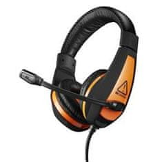 Canyon STAR RAIDER GH-1A gaming slušalke, 3,5 mm jack, nadzor glasnosti, 2v1, 3,5 mm adapter, 2 m kabel, črna/oranžna