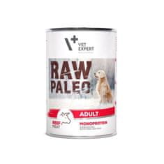 VetExpert RAW PALEO Monoproteinski goveji mokri pasji hranilnik - 400 g za odrasle pse vseh pasem, brez glutenov in soje