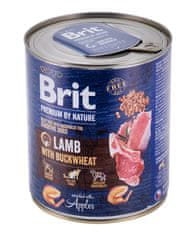 Brit BRIT Premium by Nature - Suha pasja hrana z jagnjetinom in ajdo, 800 g - brez glutena in umetnih dodatkov
