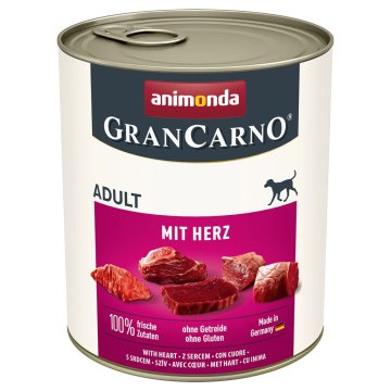 Animonda ANIMONDA GranCarno mokra hrana za pse z mesnimi koščki - 800g, brez umetnih barvil, brez sladkorja in glutena