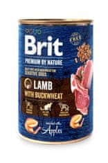 Brit BRIT Premium by Nature - Konzerva s janjetino in ajdovo, 400 g, brez glutena, brez sladkorja, primerna za vse pasme psov