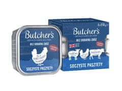 Butcher's BUTCHER'S Original Mix sočne pate za pse - mokra hrana - 4 x 150g, brez umetnih barvil, primerno za vse pasme