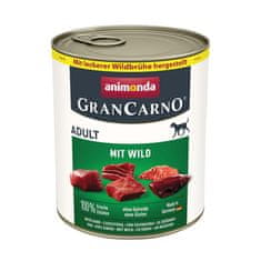 Animonda ANIMONDA GranCarno Adult Game - mokra hrana za pse, brez glutena, 800g, z divjačino, primerno za vse pasme, brez umetnih dodatkov