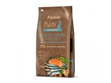 Fitmin FITMIN Purity Grainfree suha hrana za pse vseh pasem z ribjim okusom - 12kg, brez soje in glutena, splošno zdravje