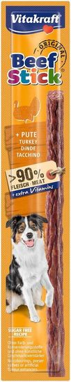 Vitakraft VITAKRAFT govedina in puran - priboljšek za pse, 12 g, primeren za vsa pasma, brez umetnih barvil in sladkorja