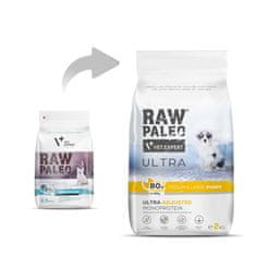 VetExpert RAW PALEO Suha hrana za mladiče z puranom 2 kg - brez glutena, soje in umetnih barvil, posebej za srednje in velike pasme