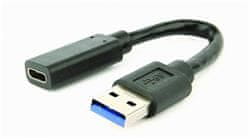Gembird Adapter USB-C (F) na USB A 3.0/2.0 (M), 0,1 m kabla, črn