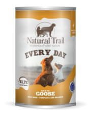 slomart NATURAL TRAIL Every Day vlažna pasja hrana z gosjo za vse pasme, brez piščanca, brez glutena, 400g