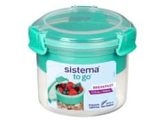 Sistema Sistema TO GO Posoda za zajtrk s skledo in žlico 530 ml, mešanica barv