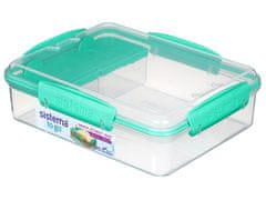 Sistema Sistema TO GO škatla za prigrizke z dvema ločenima predaloma 975 ml, mešanica barv