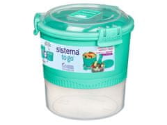 Sistema Sistema TO GO Škatla za kosilo s skledo in vilicami 965 ml, mešanica barv