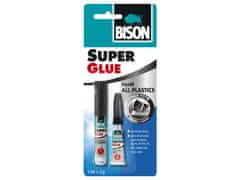 BISON SUPER GLUE Vse plastične mase 3 ml + 2 g