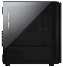 Cougar PC ohišje Purity RGB Black Mini Tower TG Sprednja plošča ARGB trak / 1 x ARGB ventilator / 3mm TG leva plošča