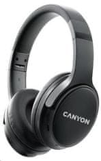 Canyon OnRiff 4 brezžične slušalke, BT 5.3, USB-C, baterija 500 mAh, mikrofon, 40 mm membrane, črne