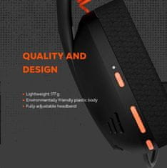 Canyon EGO GH-13 Brezžične gaming slušalke, 2,4 GHz, BT 5.2, USB-C, 7.1 prostorski zvok, 40 mm gonilniki, črne
