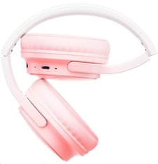 Canyon brezžične slušalke OnRiff 4, BT 5.3, USB-C, baterija 500 mAh, mikrofon, 40 mm pretvorniki, roza