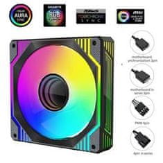 1stCool AURA EVO Mirror ARGB PWM ventilator 12cm črn