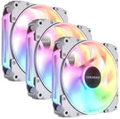Cougar ventilator APOLAR 120 ARGB (3 pakiranja) 120mm hidro dinamični ležaji modularni beli